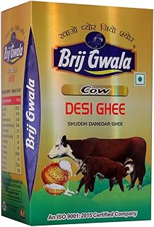 BRIJ GWALA Desi Cow Ghee |Made Traditionally From Curd |Pure Cow Ghee for Better Digestion and Immunity | 1 ltr tetra-1